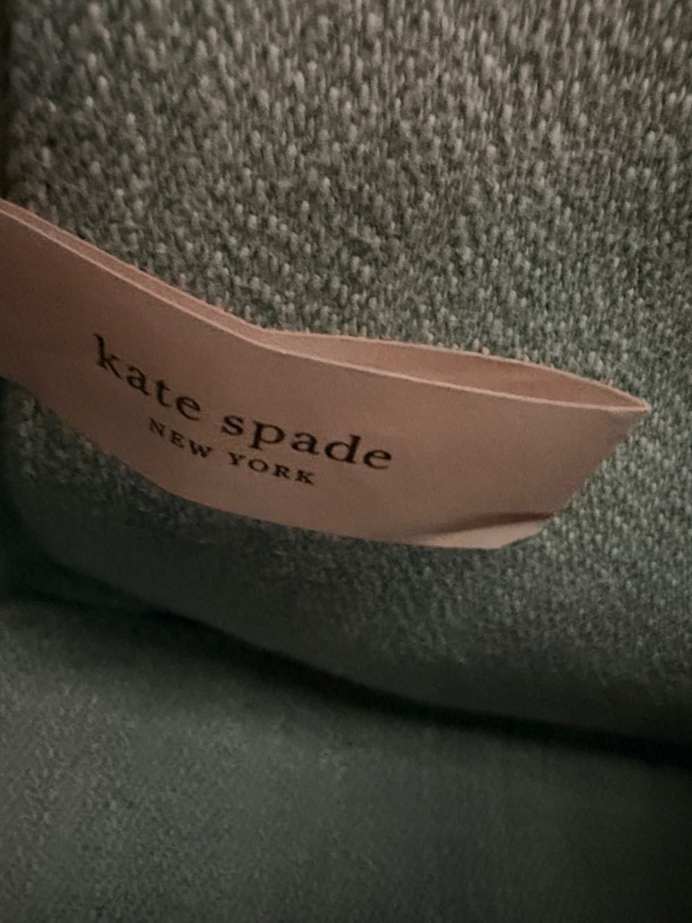 Kate Spade Blue-Trim Wicker Tote with Light Blue Fabric Insert - Picture 7 of 7